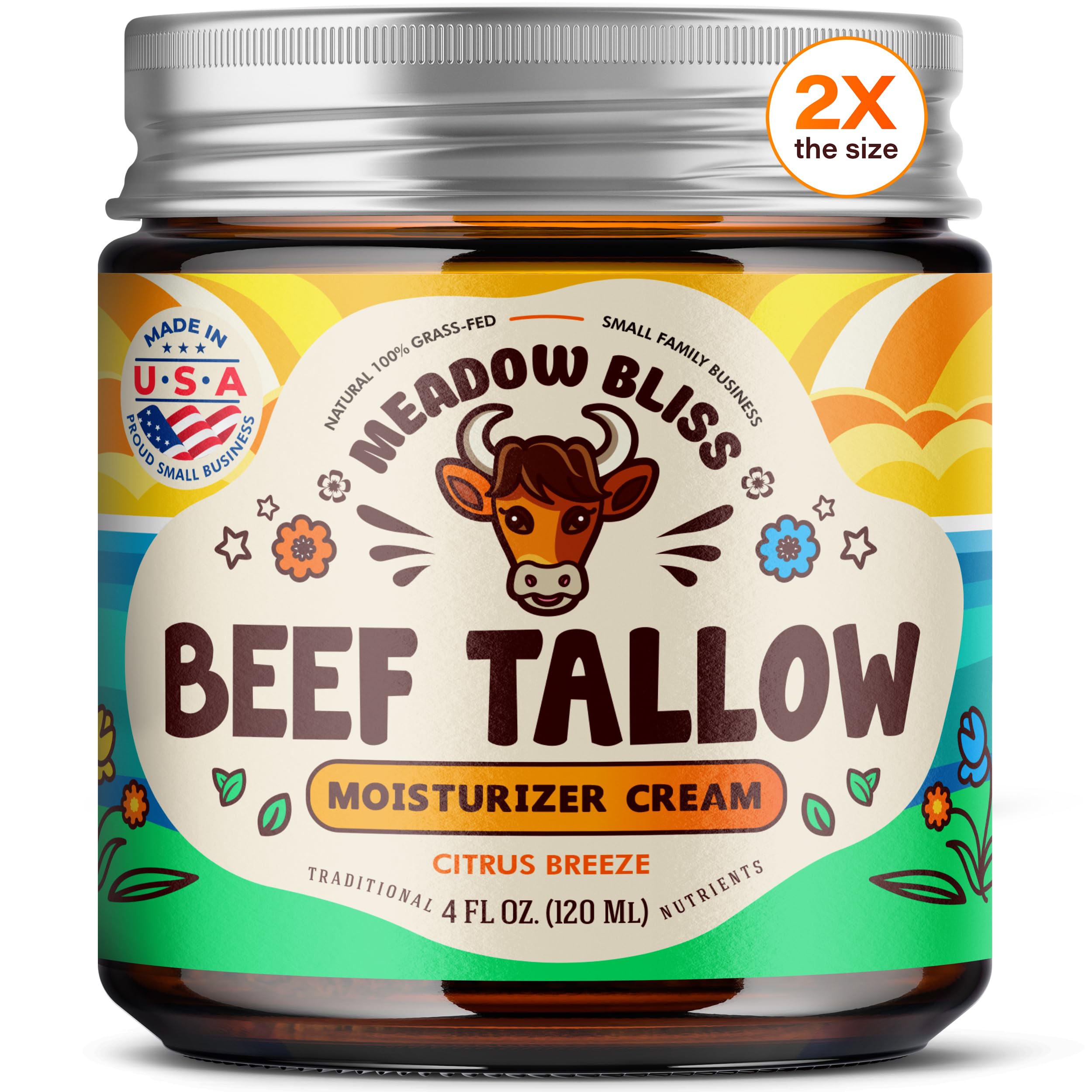 Crema Hidratante Meadow Bliss Beef Tallow 120 Ml Citrus Breeze