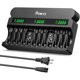 thumbnail image 1 of Cargador inteligente POWXS de 12 baterías AA, AAA y 9V NiMH/NiCD, 1 of 3
