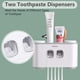 thumbnail image 3 of Soporte para cepillos de dientes con dispensador de pasta de dientes montado en la pared, 3 of 8