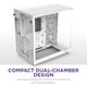 thumbnail image 3 of Case NZXT H6 Flow RGB Mid-Tower Airflow con 3 ventiladores RGB, color blanco, 3 of 8