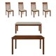 thumbnail image 2 of Juego De Comedor Qatar 1400 + 4 Sillas + 1B Marron V, 2 of 9