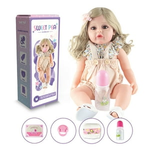 Bebe Reborn Candy Muñeca Sweet Pea Realista Silicona 55 Cm