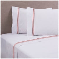 Mashini - Juego De Sábanas 144 Hilos 2 Plaza Line Terracota