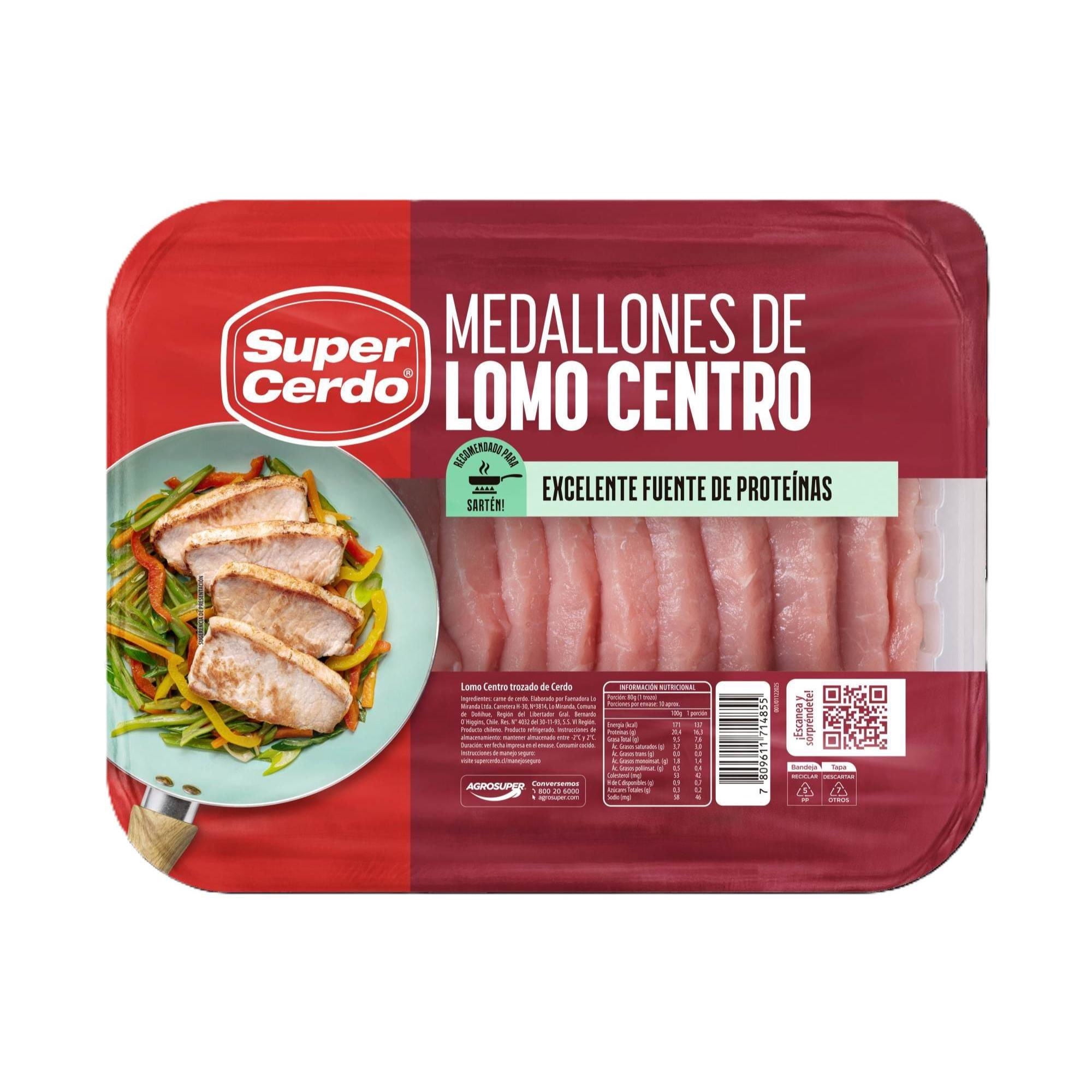 Lomo De Cerdo Centro Medallón 800 g Super Cerdo