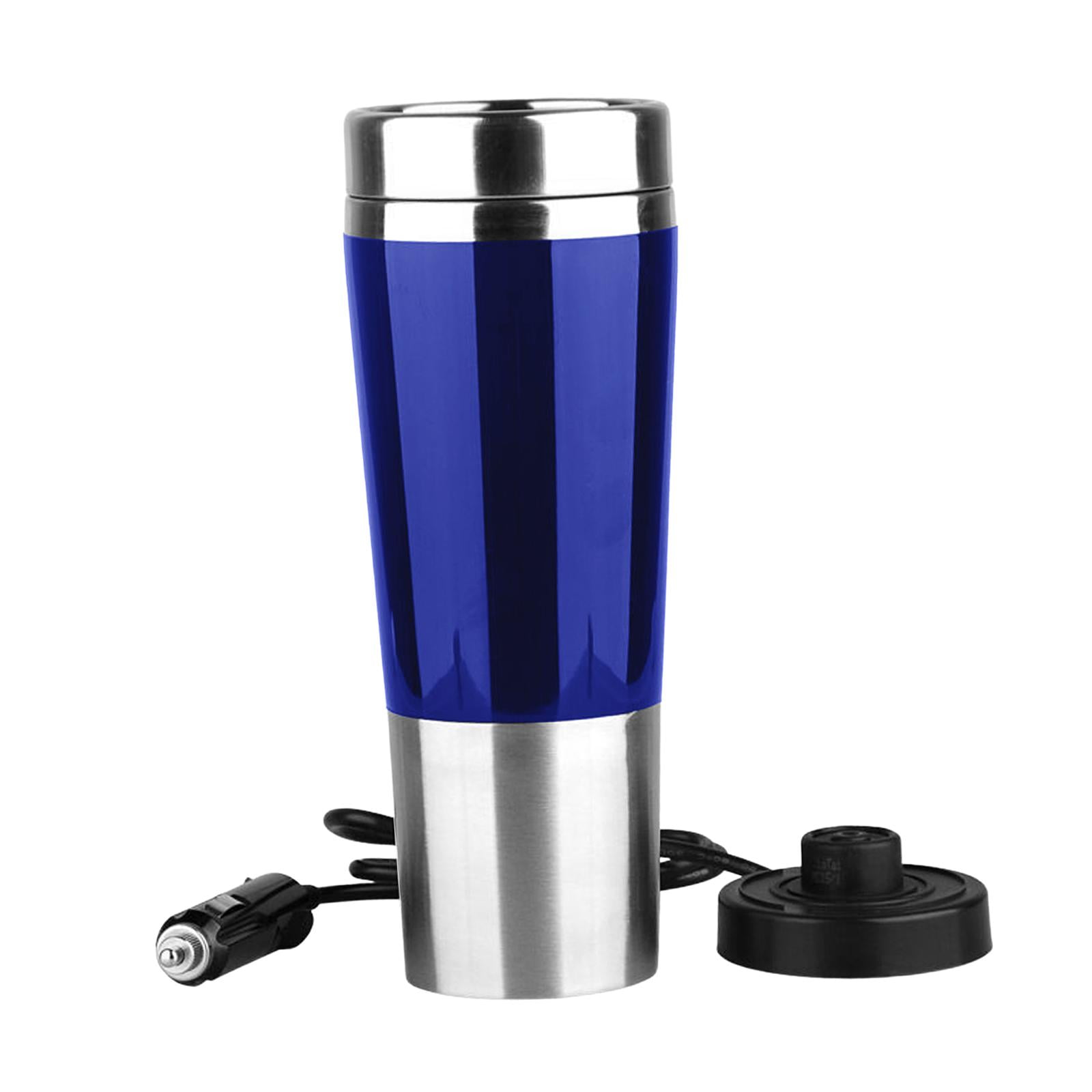 Magideal - Hervidor De Agua Portátil Para Coche De 12v, Calentador De Calefacción De 450ml, Calentador De Taza Aislado Eléctrico Para Té, Café, Leche, Viaje Al A Azul