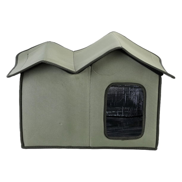 Casa para perros, refugio plegable para mascotas, casa para gatos salvajes a prueba de lluvia, casa para mascotas al aire libre para perros gatitos y , Verde