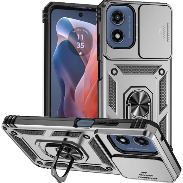 Estuche GANGXUN para Motorola Moto G Play 5G 2024, soporte giratorio 360°, estilo mecánico y magnético