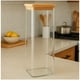 thumbnail image 1 of Frasco Hermetico Cuadrado 2400mL Vidrio 25cm Con Tapa Bambú, 1 of 3
