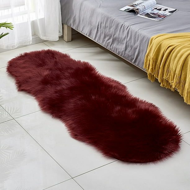 Alfombras de piel sintética, dormitorios, alfombras de felpa, alfombras de piel de oveja suave, cojines de sofá, alfombras de felpa