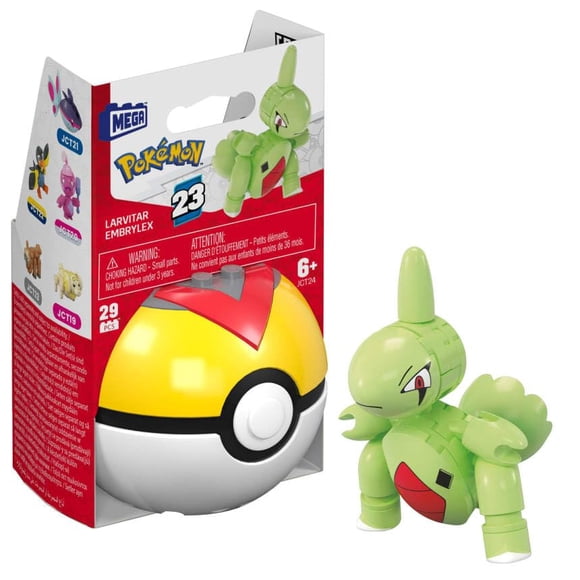 Set de Construcción Mega Brands Pokémon Larvitar Bola Nivel 29 piezas