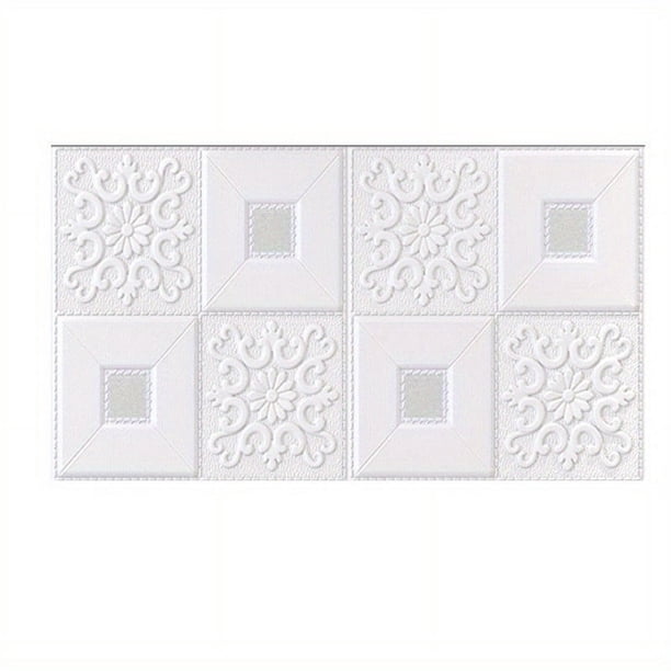 8pcs 3D Wall Sticker Imitation Brick Bedroom Decoration Waterproof Self-adhesive Wallpaper For Living Room Kitchen TV Backdrop