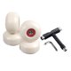 thumbnail image 5 of Ruedas De Patineta 95A 608S ABEC 9 Rodamientos Llave Inglesa Blanco Rojo, 5 of 5