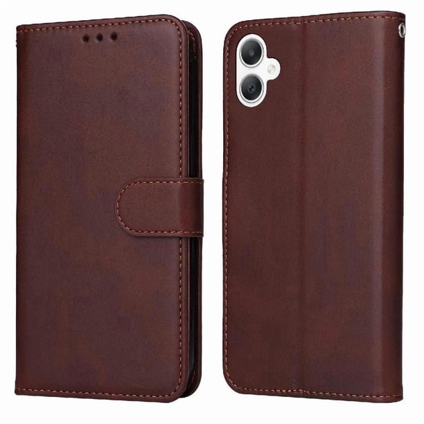 Funda Billetera para Samsung Galaxy A06 5G con Porta Tarjetas y Soporte Ajustable Marrón