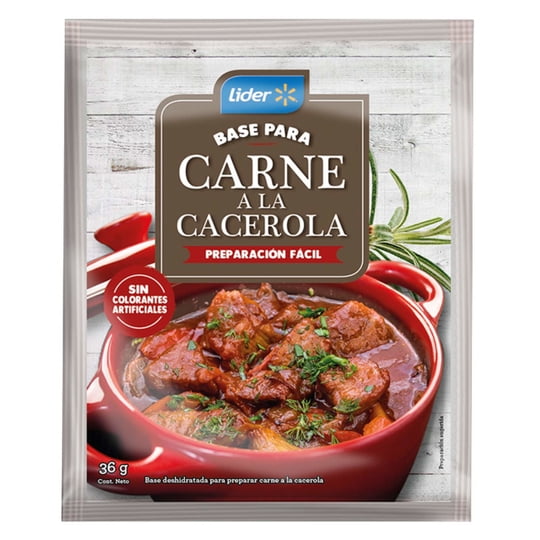 Base Para Carne A La Cacerola (6 Porciones) Sobre 36g Lider