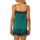 thumbnail image 3 of INSPIRE CHIC Conjunto de Pijama de Satén para Mujer de Regreso a Clases con Encaje, Camiseta de Tirantes y Pantalones Cortos para Dormir con Tirantes Ajustables, Ropa de Casa Sedosa M Verde Oscuro, 3 of 6