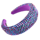 thumbnail image 1 of Diadema ancha con cristales brillantes acolchados y diamantes de imitación para mujer, accesorio para el cabello para fiestas, 1 of 5
