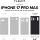 thumbnail image 3 of Funda Square oficial de FLAUNT para iPhone 17 Pro Max con rayas Oxford azul y blanco, 3 of 9