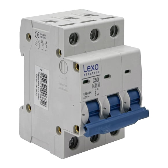 Interruptor Automatico Trifasico 3x50a 6ka Curva C - Lexo