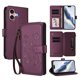thumbnail image 1 of Funda Cartera Mariposa para [iPhone 16 Plus] con Soporte y Cremallera Violeta, 1 of 6