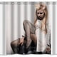 thumbnail image 1 of Cortina de ducha de Avril Lavigne, juego de cortinas de baño con ganchos, tamaño 60 x 72 pulgadas, 1 of 3