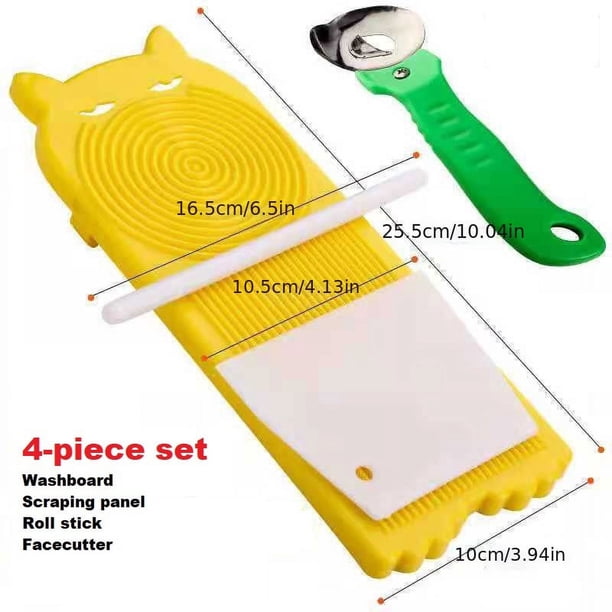 4pcs Rubbing Noodle Tool, North Grid Noodle Tool, Hemp Noodle Rubbing Board, Noodle Cutter, Noodle Fish Fish Cat Ears, Household Making Tool, Hemp Noodle Board