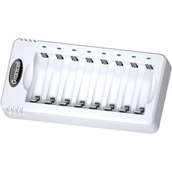 Cargador Pilas Granicell 8 Bahaas AA AAA NiMH NiCd USB