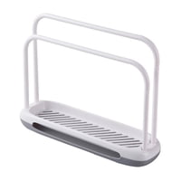 Bothyi - Soporte Para Trapos De Cocina, Accesorios Para Encimera, Soporte Para Almacenamiento De Toallas, Estante Para Paños De Cocina De Plástico Blanco