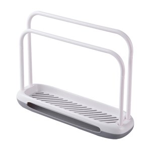 Bothyi - Soporte Para Trapos De Cocina, Accesorios Para Encimera, Soporte Para Almacenamiento De Toallas, Estante Para Paños De Cocina De Plástico Blanco