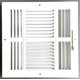 thumbnail image 1 of Registro de suministro de aire para techo/pared lateral, acero, 10 x 10 cm (25 x 25 cm), 1 of 4