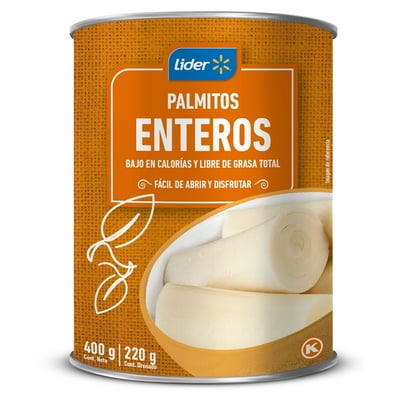 Palmitos Enteros Drenado 220 G - Neto 400 G Lider