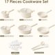 thumbnail image 2 of SENSARTE Ceramic Nonstick Pots and Pans Set, 17pcs Nontoxic, 2 of 3