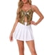 thumbnail image 1 of INSPIRE CHIC Top de Mujer Metálico Sin Espalda Cami Asimétrico Tirantes Espagueti Halter Brillante Top Tanque L Oro Oscuro, 1 of 6