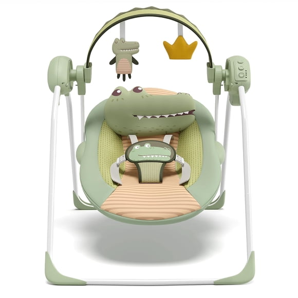 Columpio para bebé Monniebaby portátil con música, temporizador y 5 velocidades