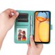 thumbnail image 5 of Funda tipo cartera FOXDOCK para Xiaomi Redmi 13C 5G , diseño girasol en relieve, cuero PU, cierre magnético, soporte y tarjetero, 5 of 5