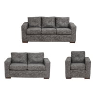 Muebles América - Living Franco 321 Cuero Auris Gris