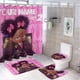 thumbnail image 1 of Jefe en pañales niña africana-theme 4-Piece Shower Curtain Set with Rugs, Waterproof Bathroom Decor Set Includes Bath Mat, U-Shaped Rug, Toilet Lid Cover and Curtain with Hooks, 1 of 6