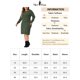 thumbnail image 5 of Vestido Suéter de Halloween para Mujeres de Talla Grande Agnes Orinda Cuello Redondo Manga Larga Tejido de Punto Otoño Invierno Vestidos Suéter 1X Verde Militar, 5 of 5