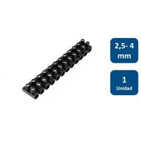 Ekoline - Regleta Plástica De Conexión Negra 2.5-4Mm