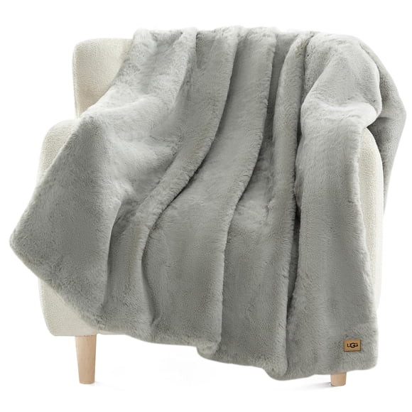 Manta UGG Euphoria de felpa de piel sintética reversible de 50 x 70 pulgadas