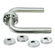 thumbnail image 1 of Manilla doble tipo R inox para puertas y ventanas, cromada, 1 of 3