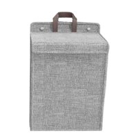 Bothyi - Cesta De Lavandería Colgante Plegable Cesta De Almacenamiento Para Colgar En La Pared Para Dormitorio Gris Mediano