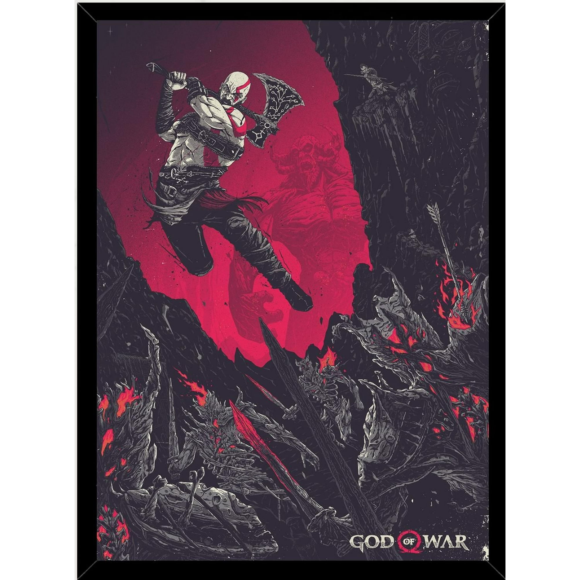 Genérico - Cuadro Decorativo God Of War Medidas 30x40 Cm