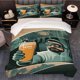 thumbnail image 1 of 3pcs Protective Clothing Expert Appraisal IPA Beer and Brewing Ingredients Illustration Theme K-Pop Ins Style Pattern Print Exquisite Pattern Bedding Set, 1 of 5