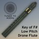 thumbnail image 2 of Flauta Drone BáFlute F# 432 Hz Impresa en 3D Negra, 2 of 9