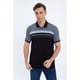 thumbnail image 1 of Polera Piqué Líneas Bicolor Hombre Algodón Primavera verano 0186, 1 of 4