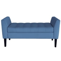 Genérico - Banqueta Baúl Patagonia Color Azul Petroleo