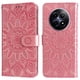 thumbnail image 1 of Funda tipo cartera FOXDOCK para Realme 13 5G , diseño girasol en relieve, cuero PU, cierre magnético, soporte y tarjetero, 1 of 5