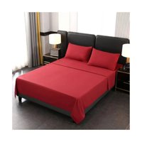 Genérico - Juego De Sábanas 1 1/2 Plazas 144 Hilos - Burdeo