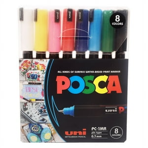 Marcadores Posca 1Mr Set 8 Colores Básicos