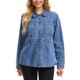thumbnail image 4 of INSPIRE CHIC Chaquetas de Mezclilla para Mujer Chaqueta de Jean con Botones Desgastada de Manga Larga Moderna con Bolsillos XL Azul Claro, 4 of 6
